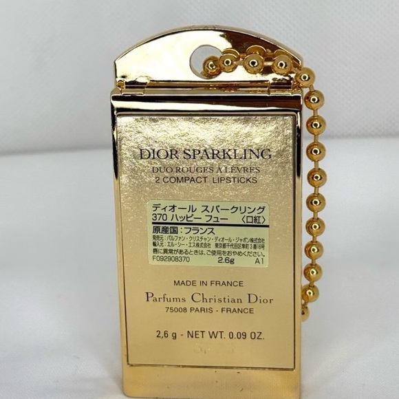 DIOR Sparkling Duo 370 Happy Few Limited Edition Gold Luggage Tag - Picture 8 of 11